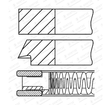 Sada pístních kroužků GOETZE ENGINE 08-448800-00