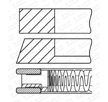 Sada pistnich krouzku GOETZE ENGINE 08-449107-00