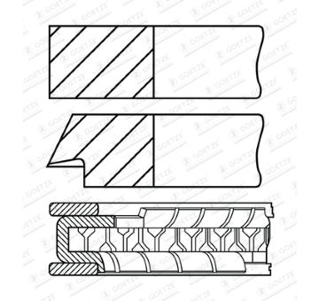 Sada piestnych krúżkov GOETZE ENGINE 08-449205-00