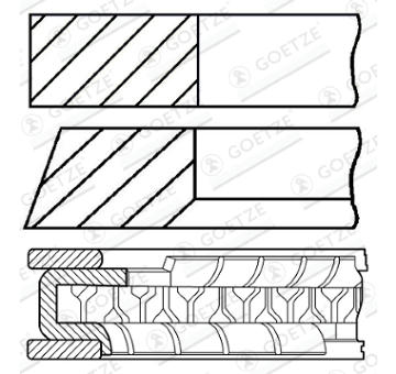 Sada pístních kroužků GOETZE ENGINE 08-450000-10