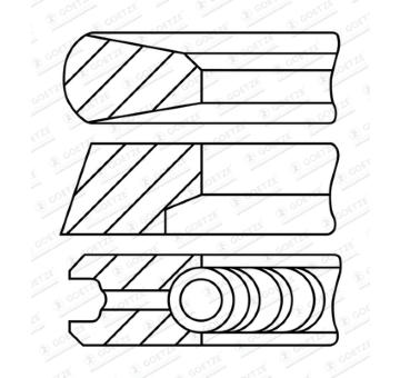 Sada pistnich krouzku GOETZE ENGINE 08-451100-00