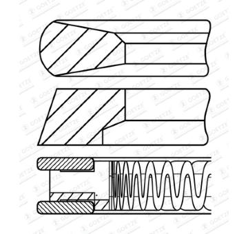 Sada pistnich krouzku GOETZE ENGINE 08-451200-00
