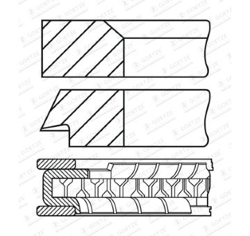 Sada pístních kroužků GOETZE ENGINE 08-451600-00