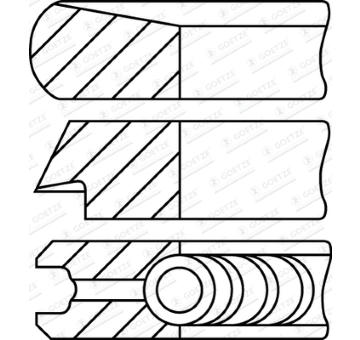 Sada pistnich krouzku GOETZE ENGINE 08-452407-00