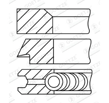 Sada pístních kroužků GOETZE ENGINE 08-455100-10