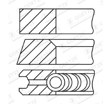 Sada pistnich krouzku GOETZE ENGINE 08-501400-10