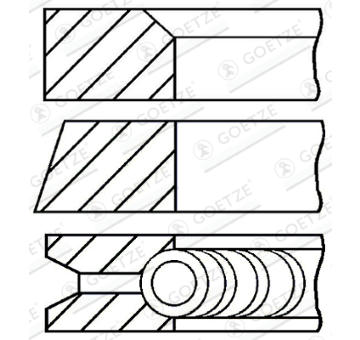 Sada piestnych krúżkov GOETZE ENGINE 08-502207-00