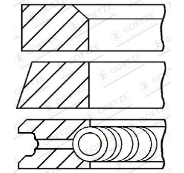 Sada pístních kroužků GOETZE ENGINE 08-527500-00