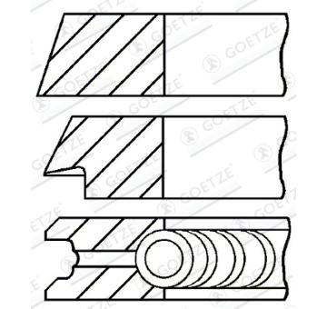 Sada pístních kroužků GOETZE ENGINE 08-701000-00