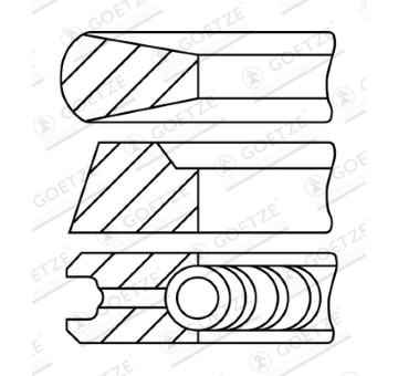 Sada pístních kroužků GOETZE ENGINE 08-740307-10