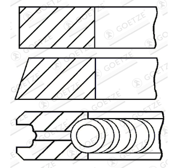 Sada pístních kroužků GOETZE ENGINE 08-780100-00