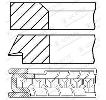 Sada piestnych krúżkov GOETZE ENGINE 08-781100-00
