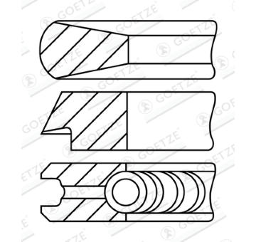 Sada piestnych krúżkov GOETZE ENGINE 08-782300-10