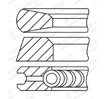 Sada pístních kroužků GOETZE ENGINE 08-784800-10