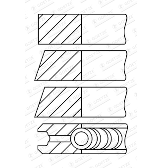 Sada pistnich krouzku GOETZE ENGINE 08-990600-00
