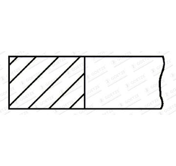 Pístní kroužek GOETZE ENGINE 1.5mm 001 NT P ST