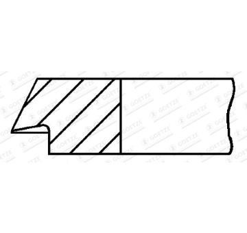 Pístní kroužek GOETZE ENGINE 1.79mm 026 P GOE13