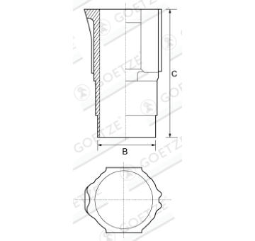 Válcové pouzdro GOETZE ENGINE 14-000320-00