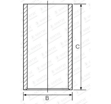Válcové pouzdro GOETZE ENGINE 14-010920-00