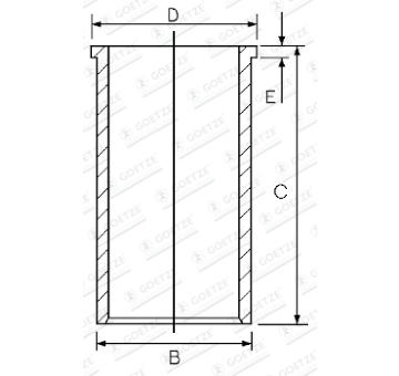 Válcové pouzdro GOETZE ENGINE 14-025833-00
