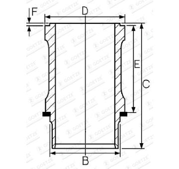 Válcové pouzdro GOETZE ENGINE 14-112800-00