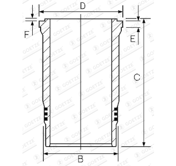 Válcové pouzdro GOETZE ENGINE 14-260070-00