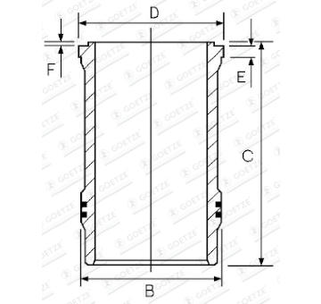 Válcové pouzdro GOETZE ENGINE 14-265950-00