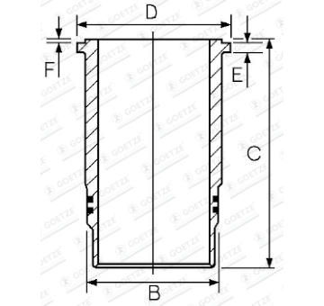 Válcové pouzdro GOETZE ENGINE 14-400510-00