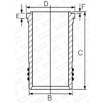 Válcové pouzdro GOETZE ENGINE 14-450880-00