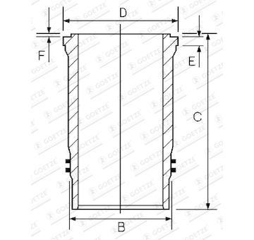 Válcové pouzdro GOETZE ENGINE 14-456000-00