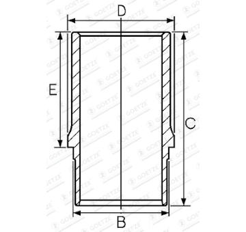 Válcové pouzdro GOETZE ENGINE 14-610020-00