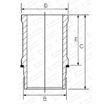 Vlożka valcov GOETZE ENGINE 14-636600-00