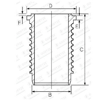 Válcové pouzdro GOETZE ENGINE 14-670020-00