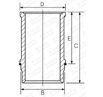 Válcové pouzdro GOETZE ENGINE 14-710010-00