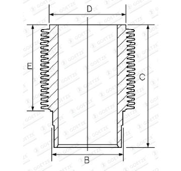 Válcové pouzdro GOETZE ENGINE 14-900030-00
