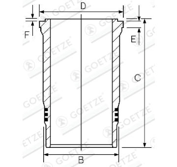 Válcové pouzdro GOETZE ENGINE 15-260050-10