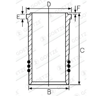 Válcové pouzdro GOETZE ENGINE 15-260080-00
