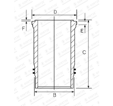 Válcové pouzdro GOETZE ENGINE 15-450030-00