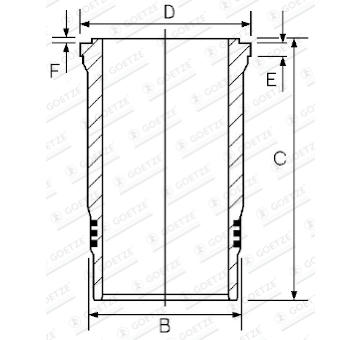 Válcové pouzdro GOETZE ENGINE 15-450630-00