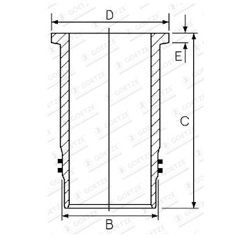 Válcové pouzdro GOETZE ENGINE 15-451040-00