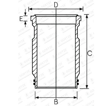 Válcové pouzdro GOETZE ENGINE 15-457590-00