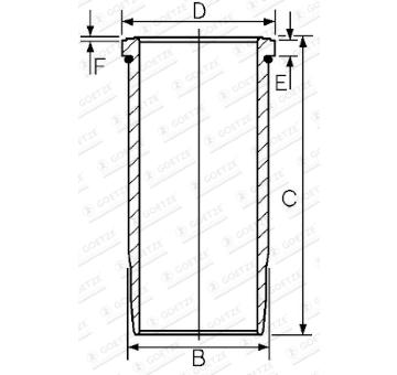 Válcové pouzdro GOETZE ENGINE 15-457600-00