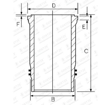 Válcové pouzdro GOETZE ENGINE 15-459230-00