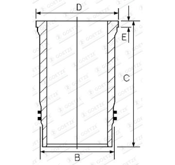 Válcové pouzdro GOETZE ENGINE 15-480450-00