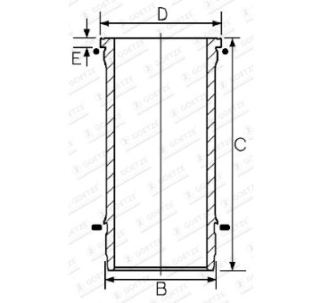 Válcové pouzdro GOETZE ENGINE 15-608890-00