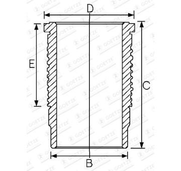 Válcové pouzdro GOETZE ENGINE 15-670070-00