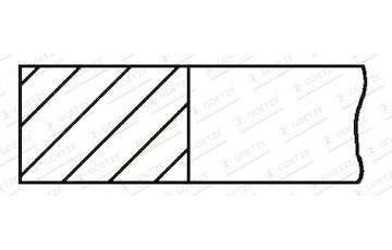 Pístní kroužek GOETZE ENGINE 3.0mm 001 CR P KV1