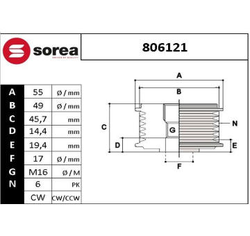 Předstihová spojka EAI 806121