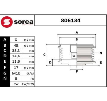 Předstihová spojka EAI 806134