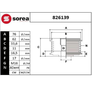 Předstihová spojka EAI 826139